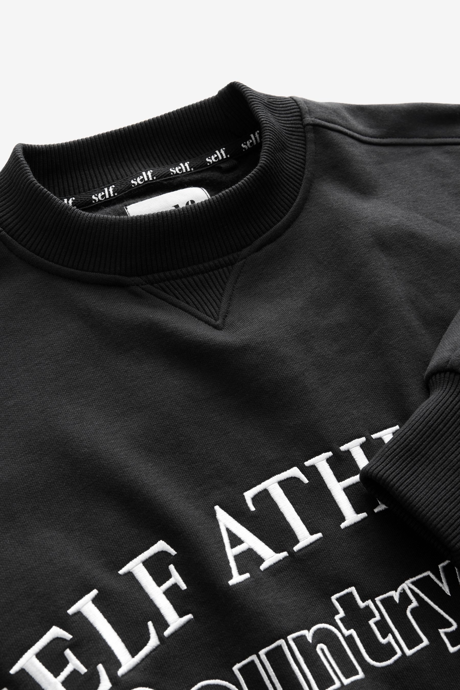 self Sweater Sweat-Top mit Rundhalsausschnitt, Kurzgröße (1-tlg)