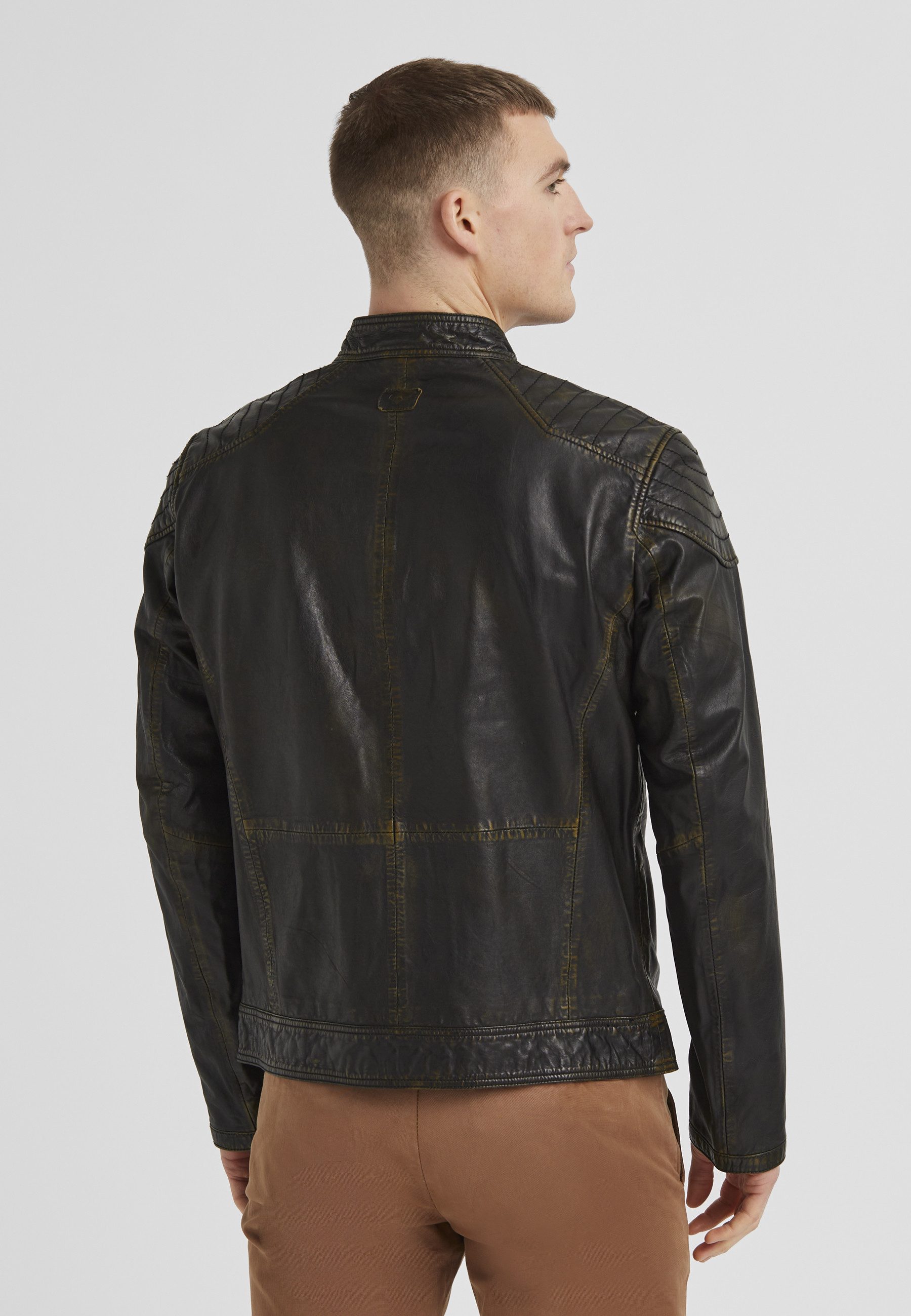 Milestone Lederjacke MSArlington Herren Bikerjacke Jacke Leder