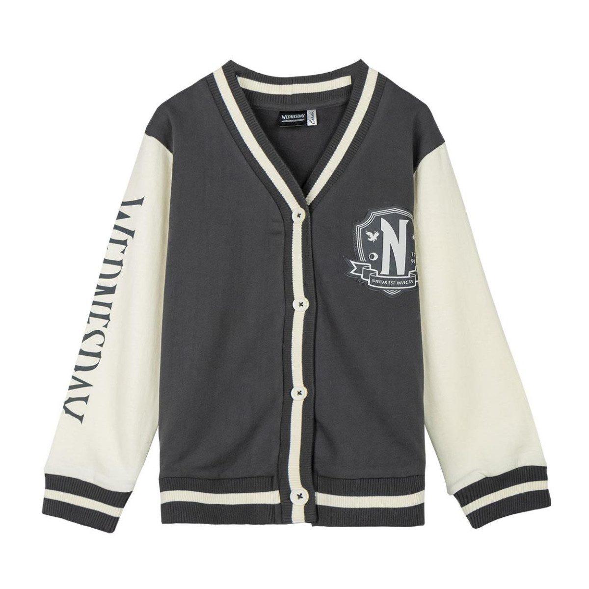 Cerda Collegejacke Wednesday Jacke Baseballstil Kinder Baumwoll Übergangsjacke