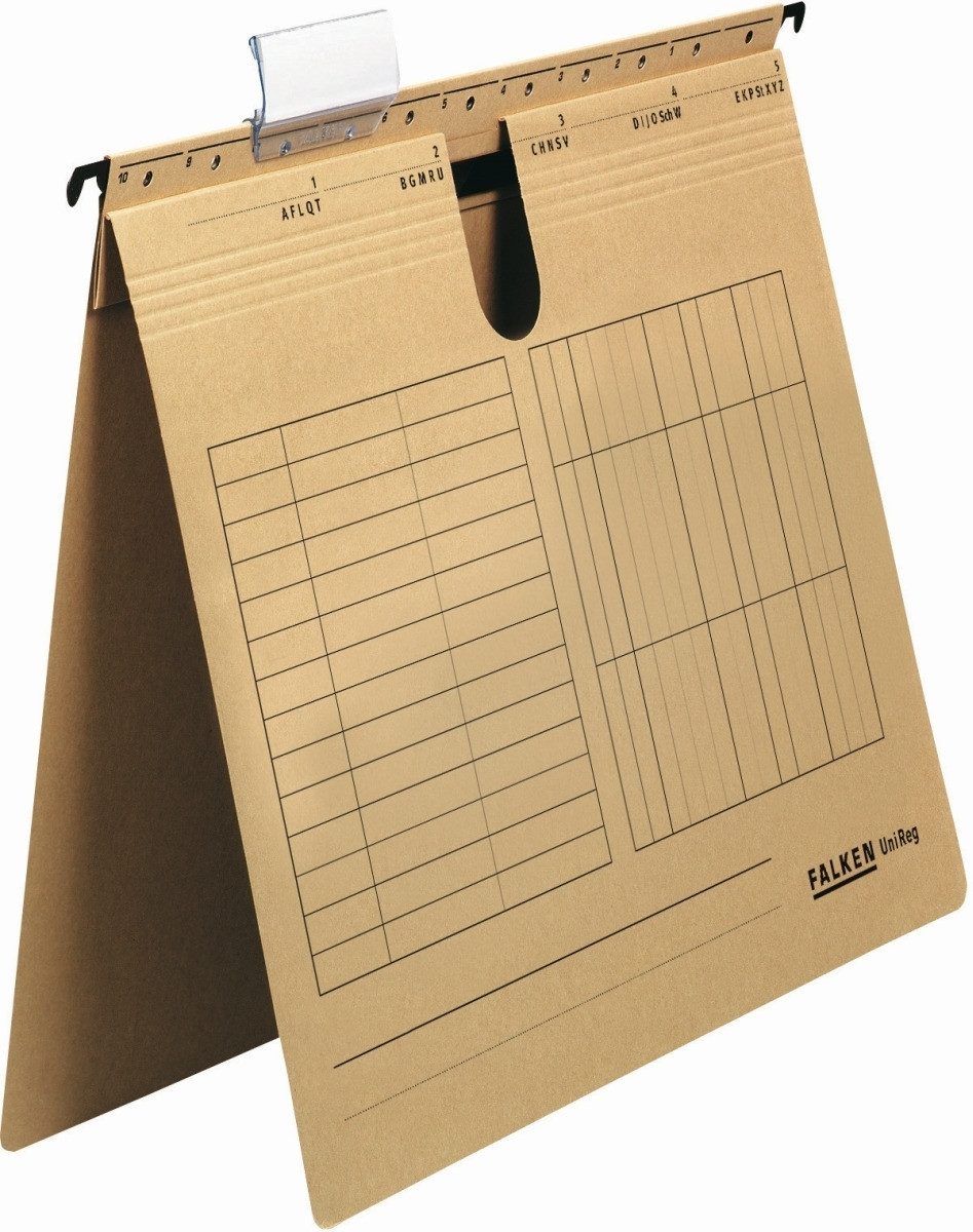 Hefter Hängehefter UniReg Kraftkarton 230g/qm kaufm. Heftung braun VE=5 Stück