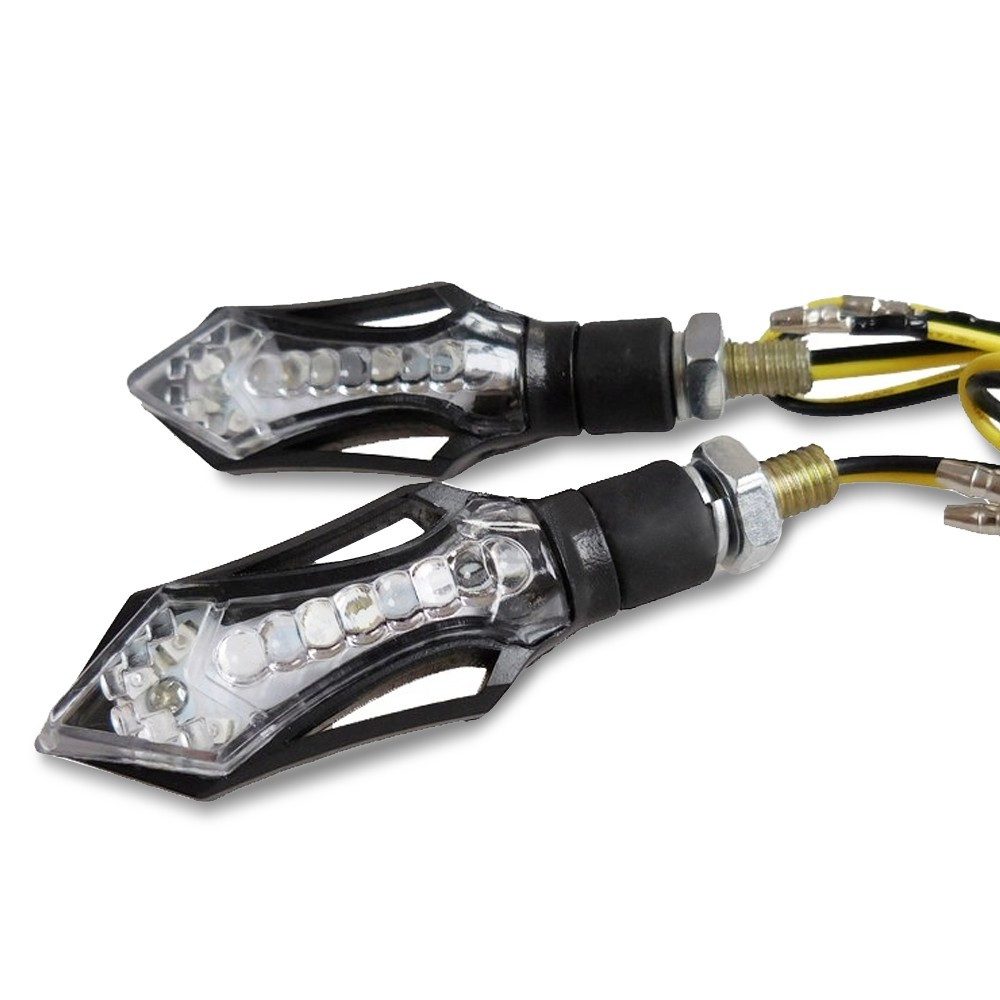 Zaddox Kennzeichenhalter Set Kennzeichenhalter + 2x LED Lauflicht passend für Kawasaki Ninja 65