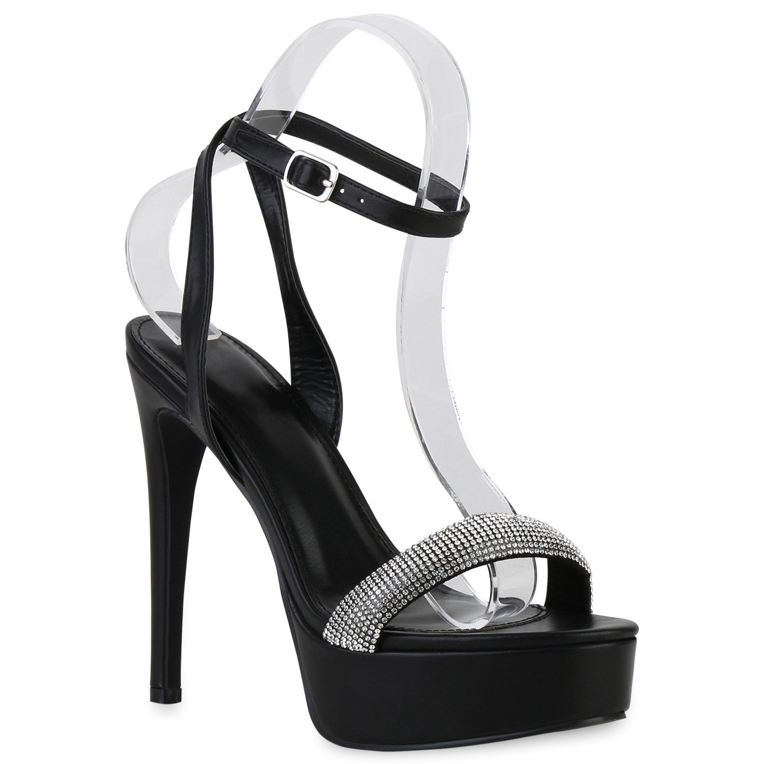 VAN HILL 840042 Plateausandaletten Damen Plateau Sandaletten Stiletto Party günstig online kaufen