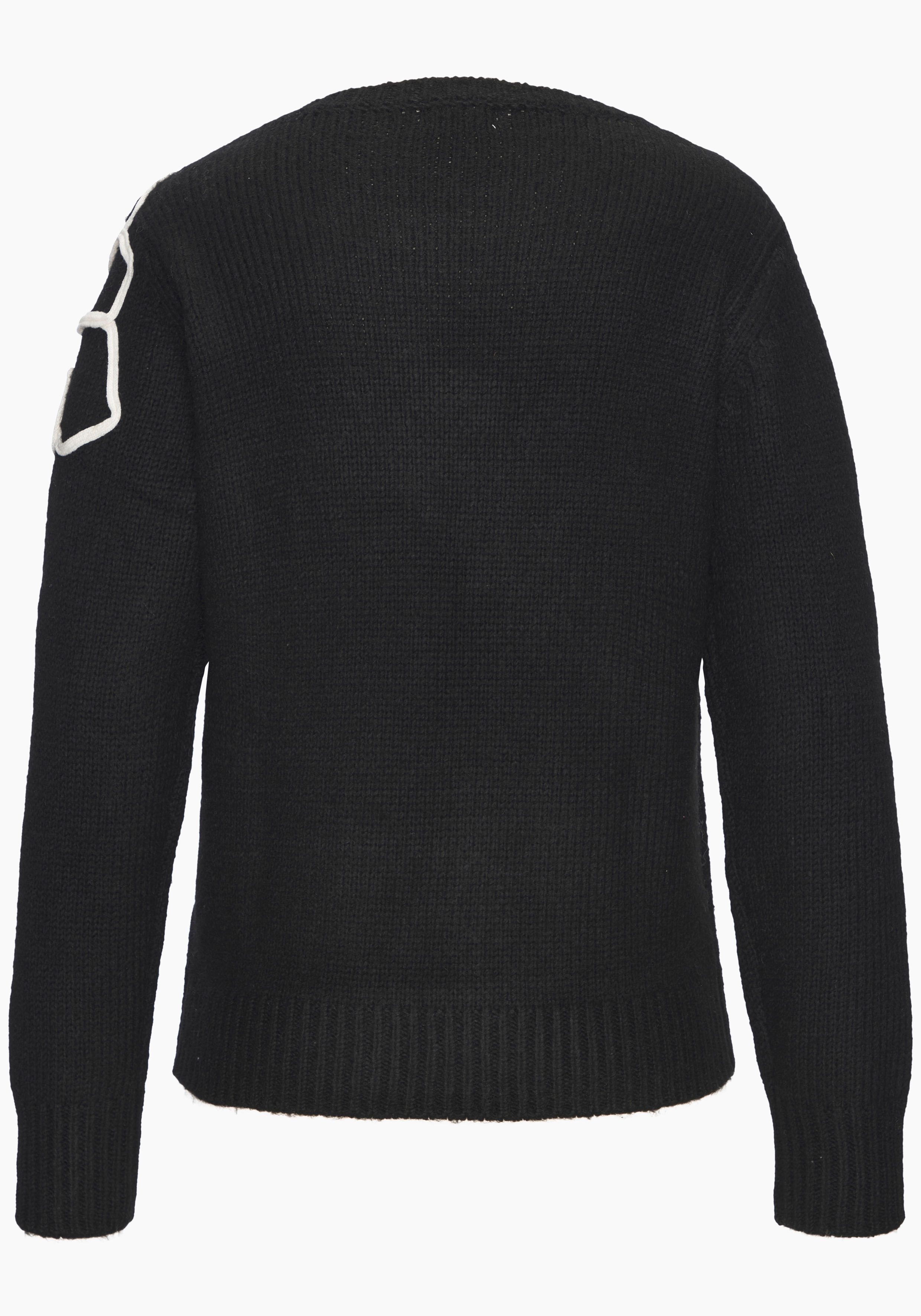 LASCANA Strickpullover mit Blumen-Applikation, Winterpullover, modisch