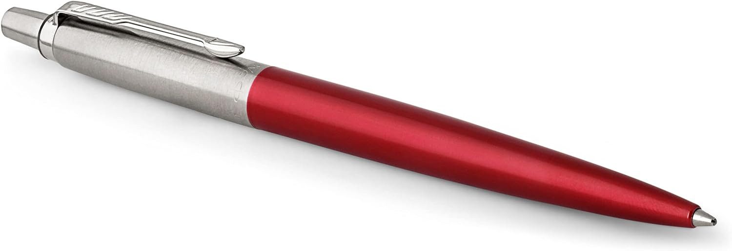 Parker Kugelschreiber Jotter Core, Kuli mit Edelstahlschaft Druckmechanik Mine M Geschenkbox