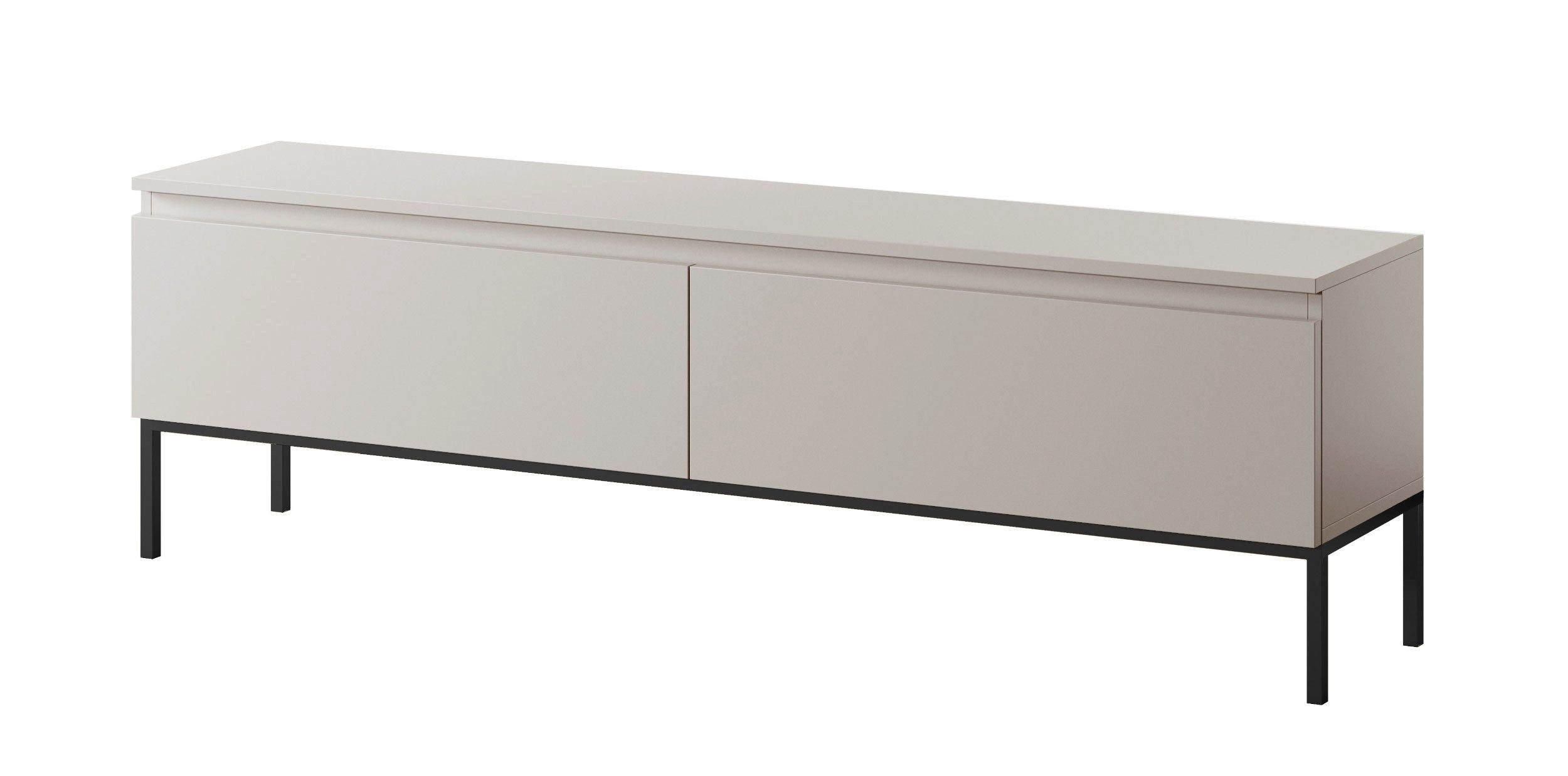 Selsey TV-Schrank BEMMI 2-türig mit Metallgestell, grifflos