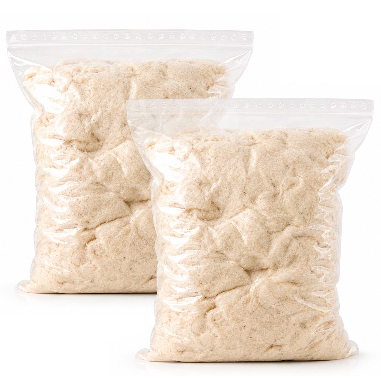 Heubergshop Kissenfüllung, 1 Kg Kapok Füllmaterial Kapokfasern 100% unbehandelt Natur (1Kg Kapok)