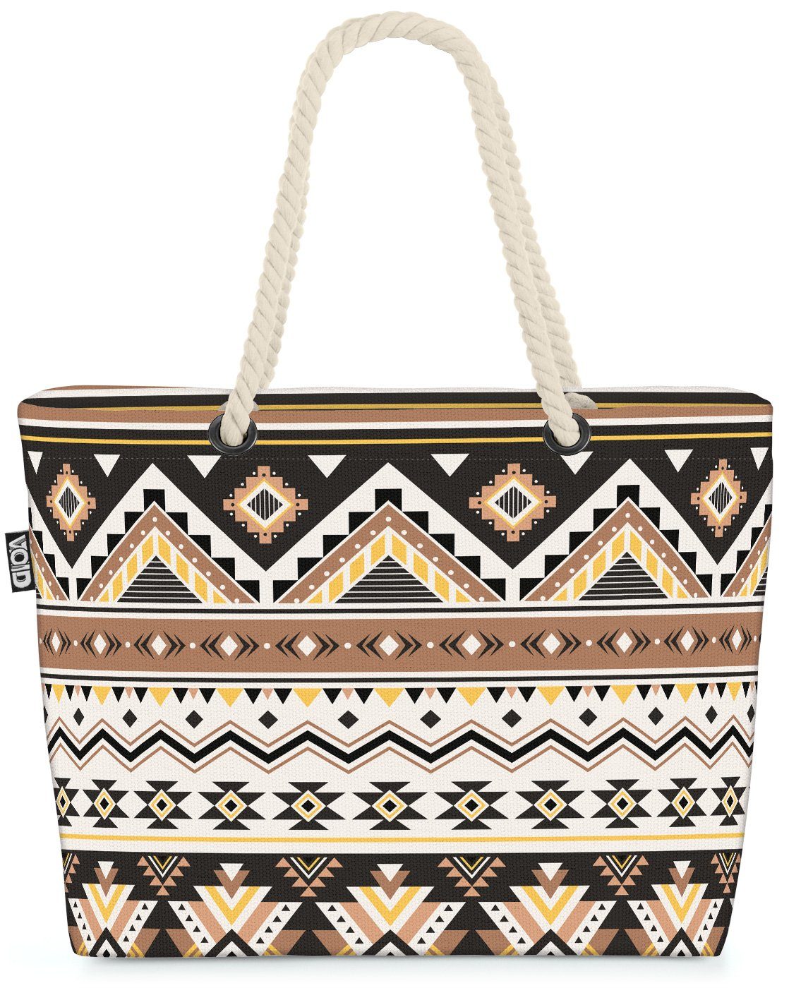Muster VOID (1-tlg), Ethno Bag Beach Strandtasche Ornament Navajo traditionell Azteken Tribal amerikanisch
