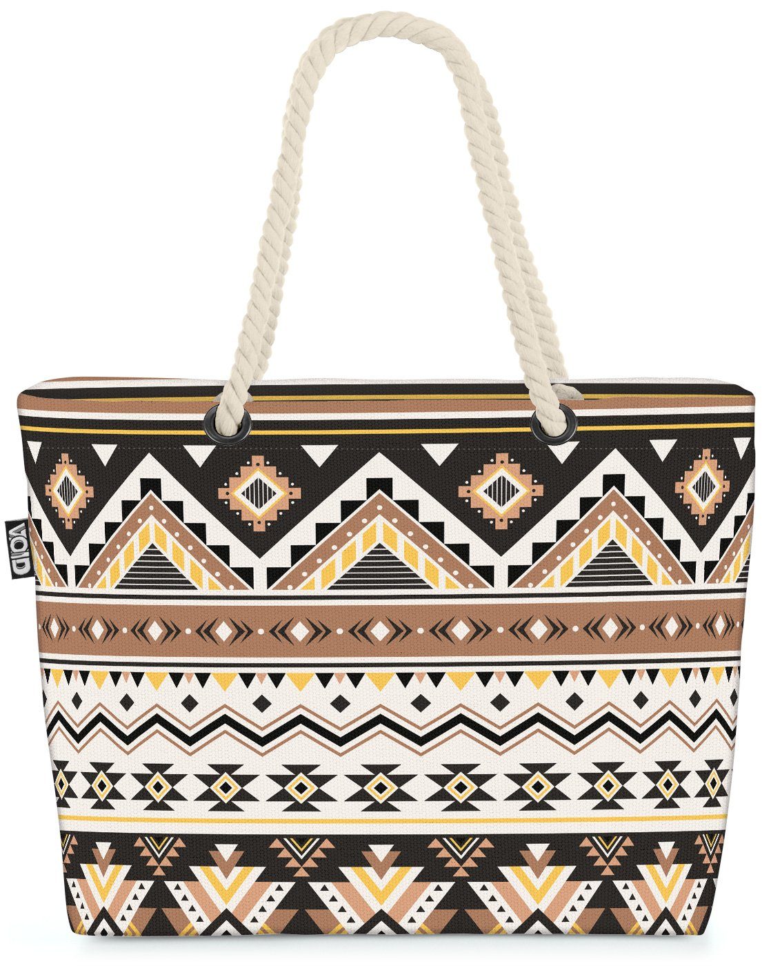VOID Strandtasche (1-tlg), Azteken Ethno Muster Beach Bag Tribal Navajo amerikanisch traditionel