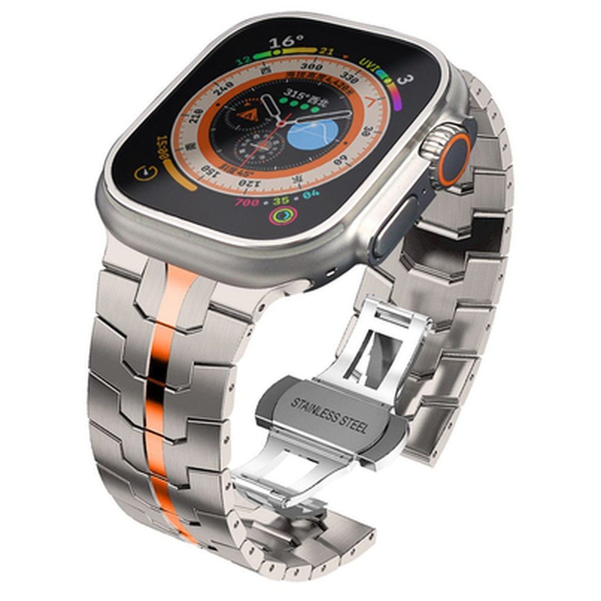 TECH PROTECT Smartwatch-Armband Tech-Protect Stainless Line Armband Apple Watch 4-9 SE Ultra 42-49mm – Bild 2 von 5