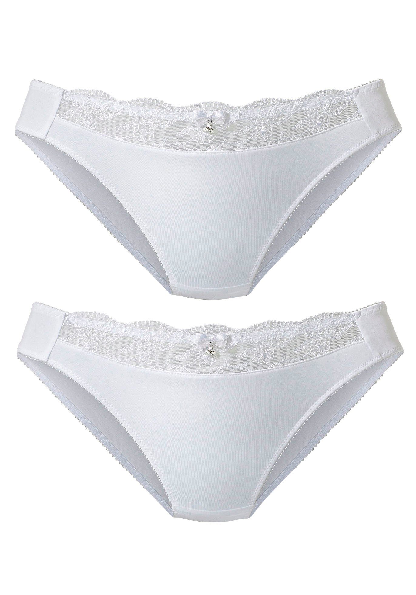 Nuance Slip (Packung, 2-St) mit schöner Stickereispitze