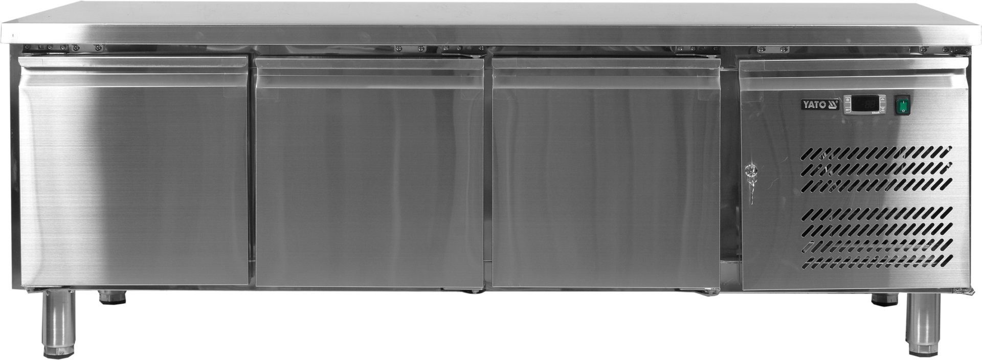 Yato Arbeitstisch Kühltisch 3-türig, Linie 700, Edelstahl, 317L