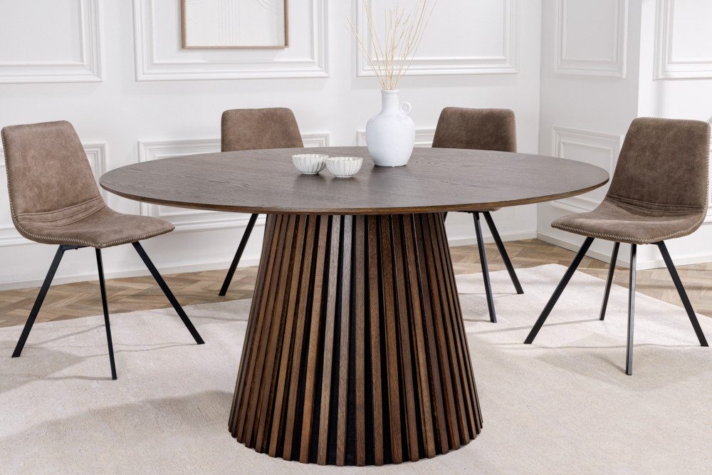 riess-ambiente Esstisch VALHALLA WOOD Ø140cm smoked günstig online kaufen