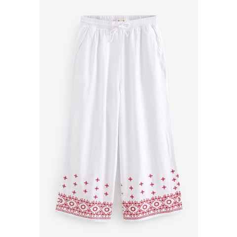 Next Culotte Bestickte Culotte aus Leinengemisch (1-tlg)