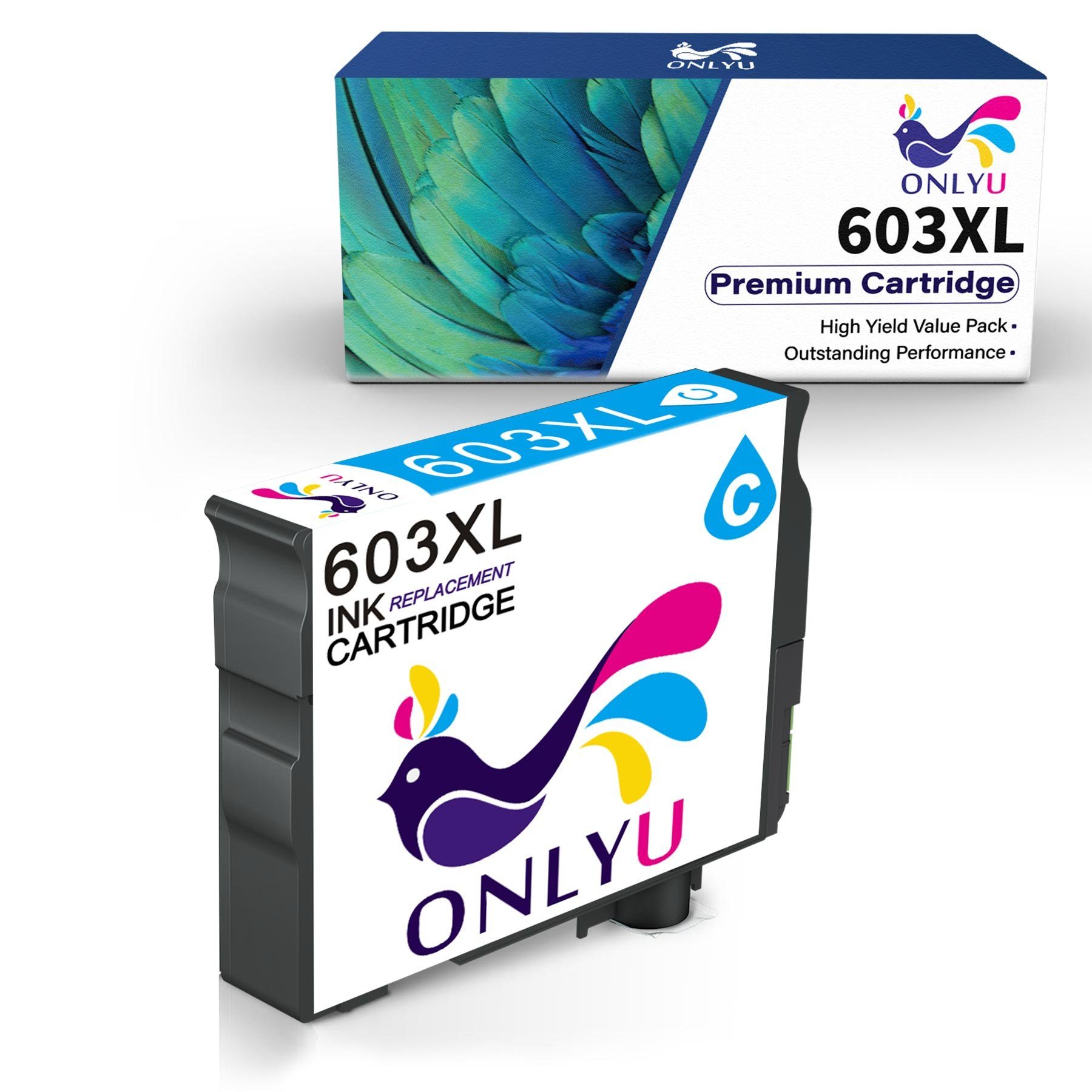 ONLYU für EPSON 603XL Cyan XP4100 3105 WF 2835 2850 Tintenpatrone (0-tlg)