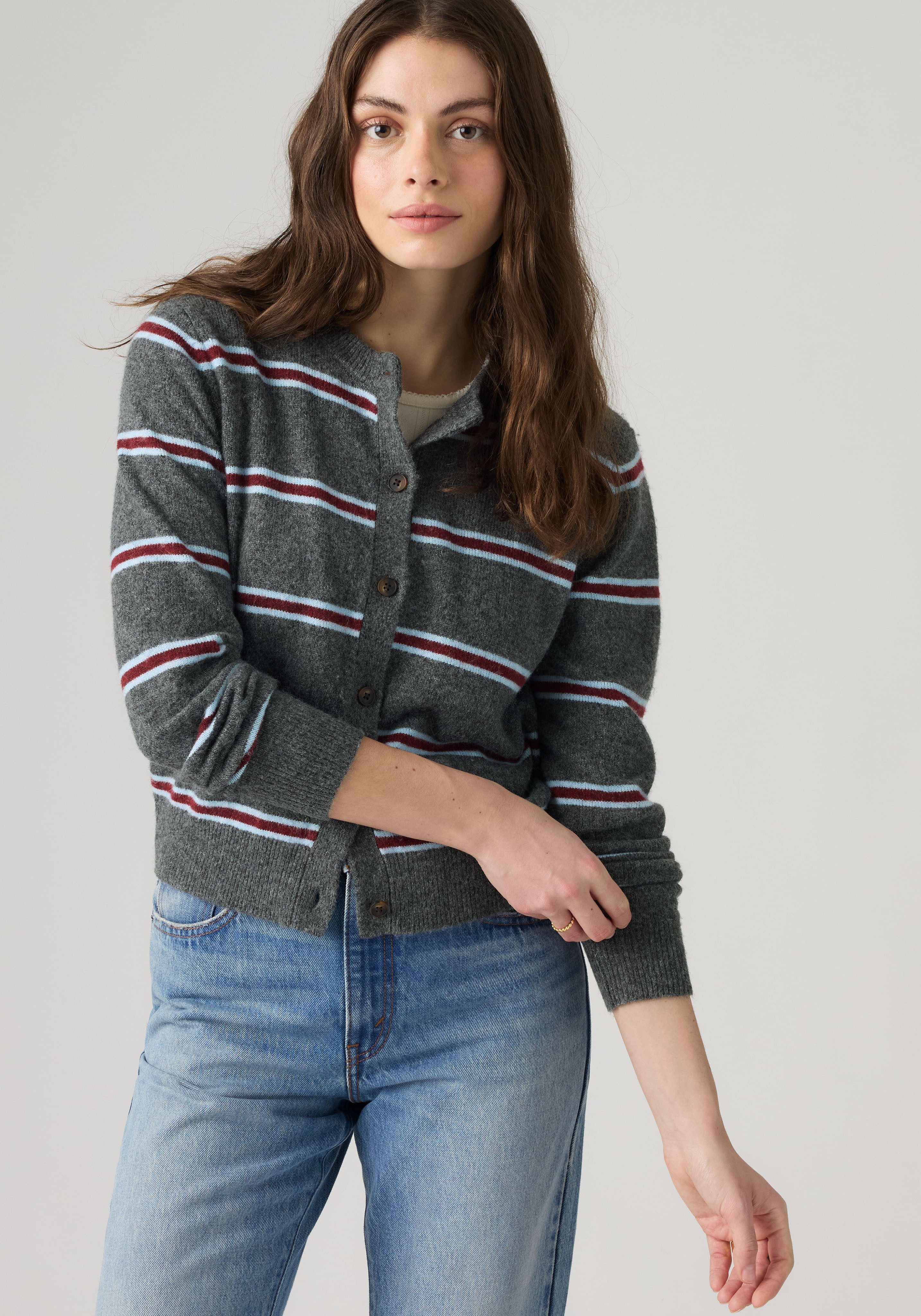 Levi's® Strickjacke CLAIRE LS CARDIGAN Taille bedeckend, schmale Passform – Bild 2 von 5