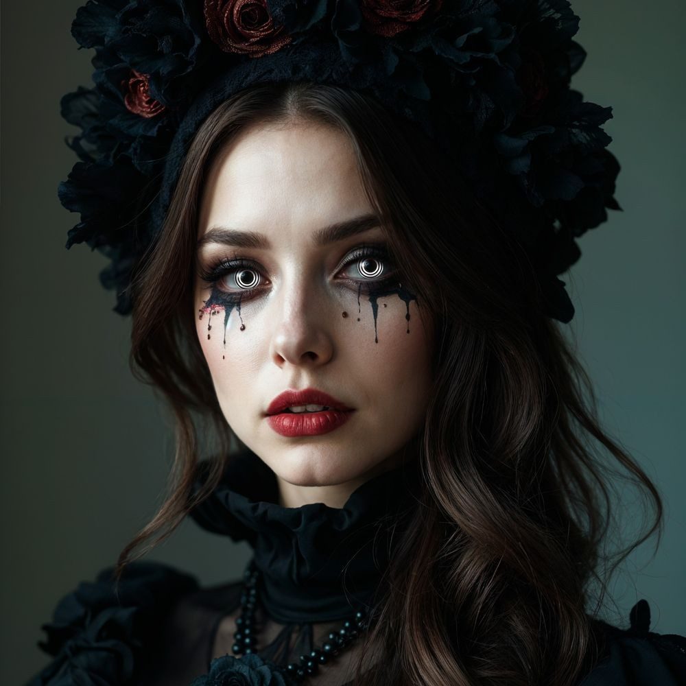 aricona Motivlinsen Farbige Kontaktlinsen Halloween Karneval Fasching Kostüm Cosplay Crazy, ohne Stärke, 2 Stück