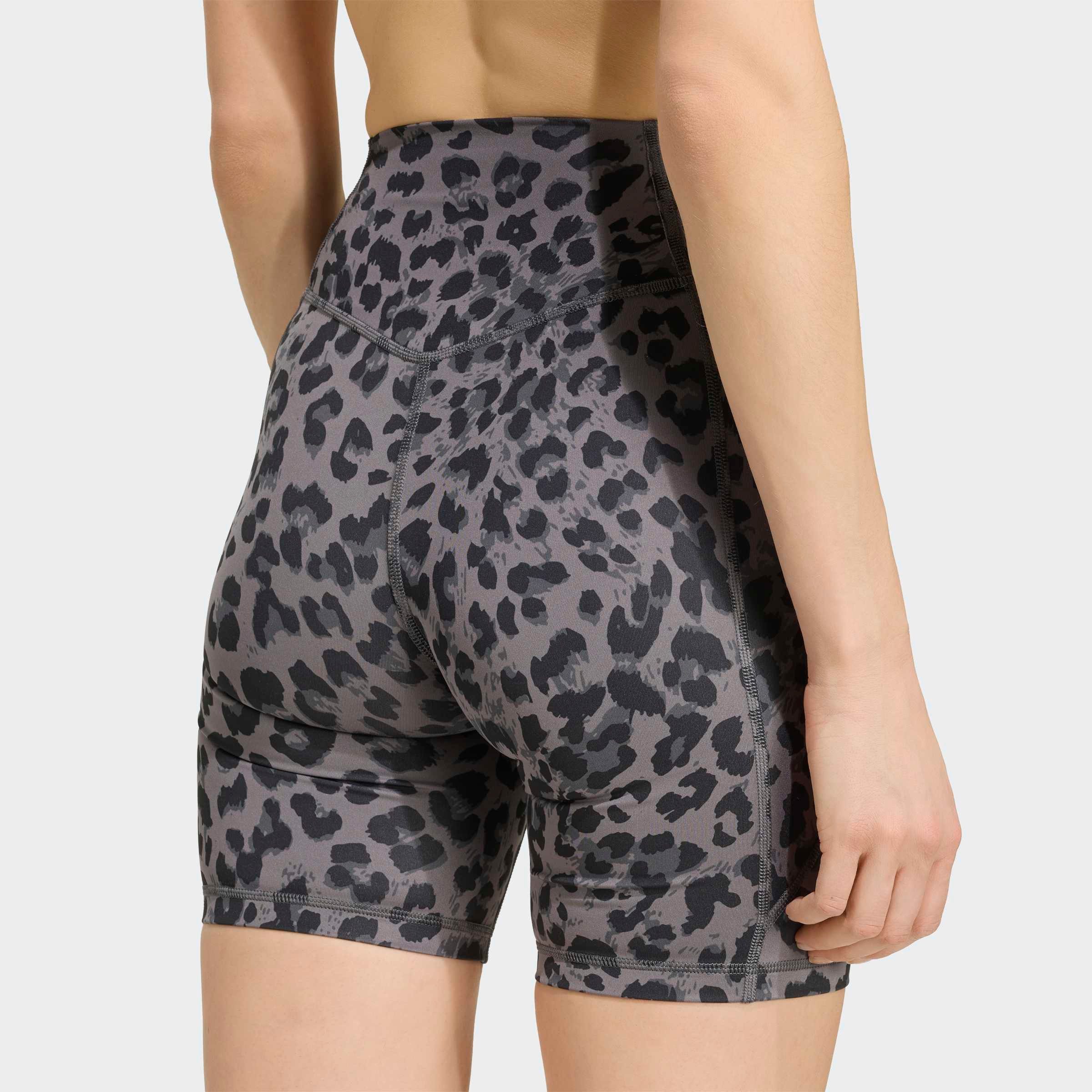 adidas Performance Shorts OPTIME ESSENTIALS WORKOUT LEGGINGS, KURZ, LEOPARDENPRINT