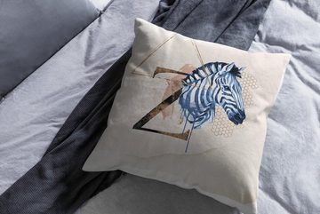Sinus Art Dekokissen Kissen Dekokissen Kuschelig Eauzone Aquarell Zebra Pastelltöne Dekorativ Schön Weich