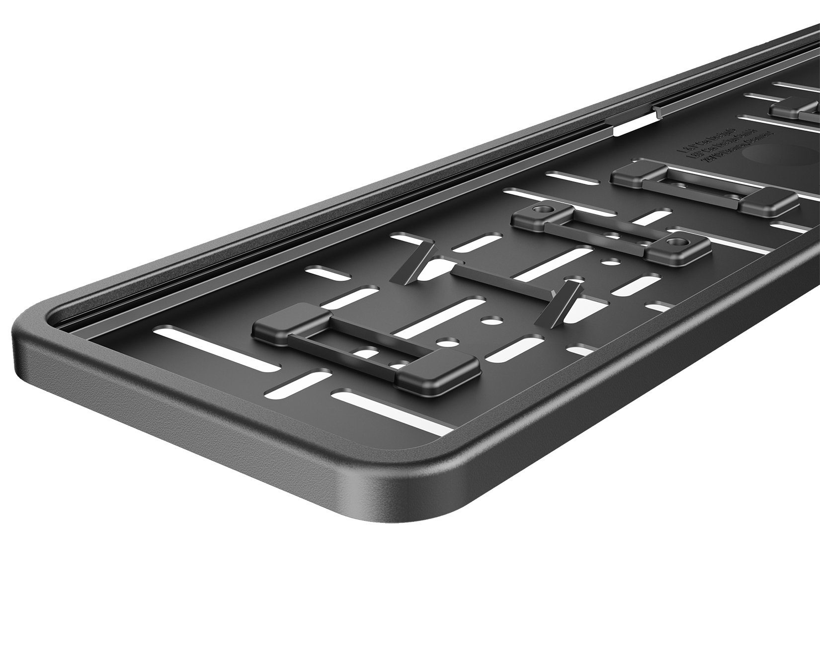 L & P Car Design Kennzeichenhalter für Auto mit umlaufendem Rahmen in Schwarz, (2 Stück) – Bild 4 von 5