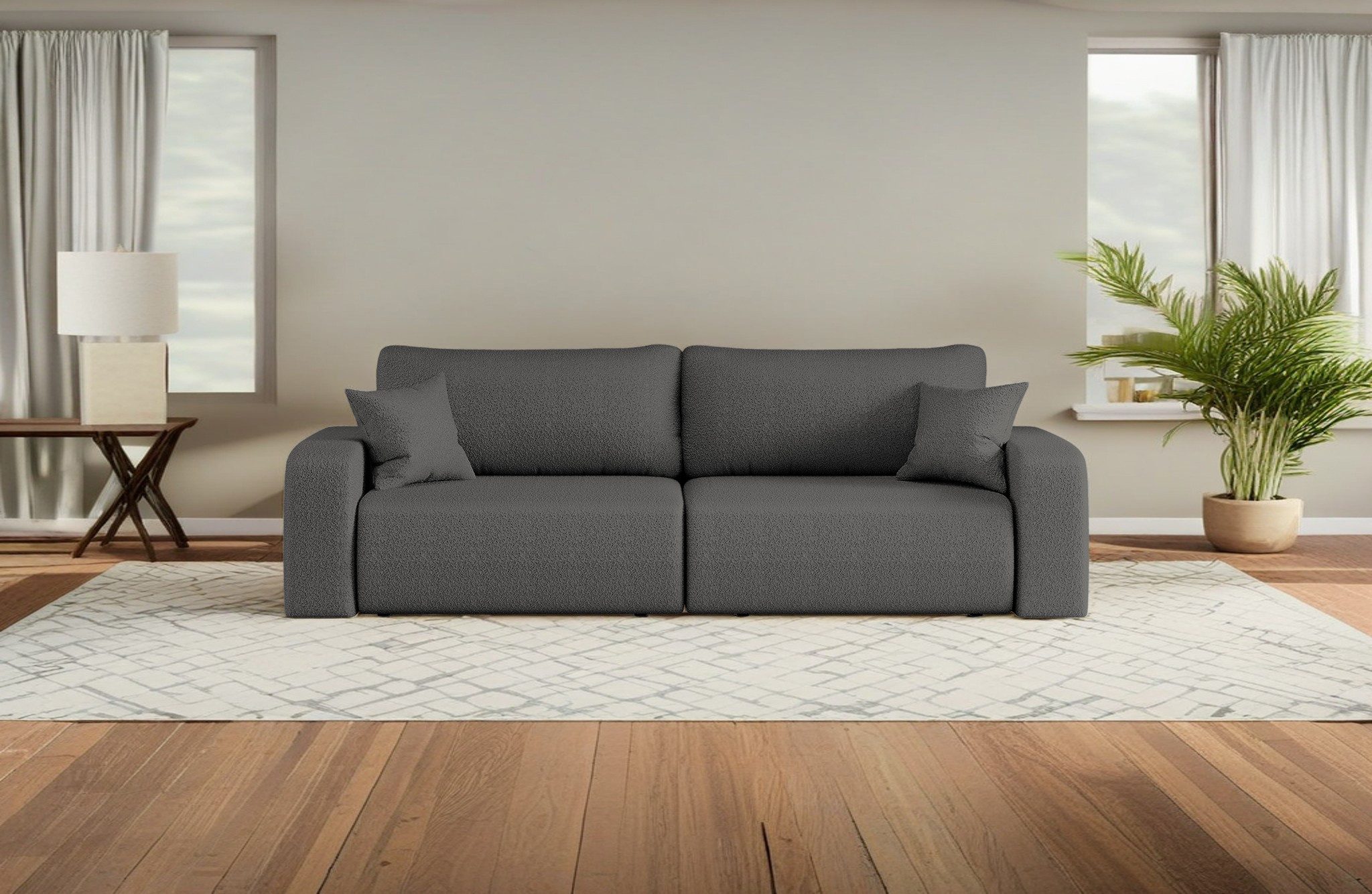 Kaiser Möbel Schlafsofa MILANO und Bettkasten Stoff Poso und Quelle, Bequem, praktisch, breite Farbpalette, Schlaffunktion, Bettkapazität