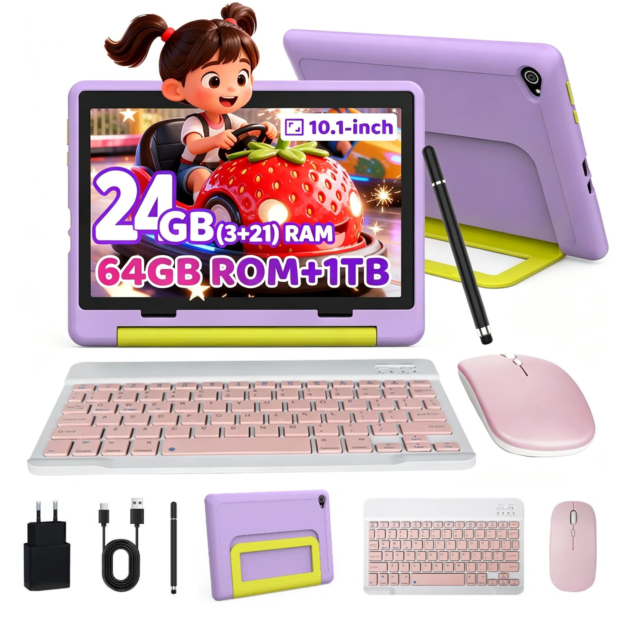 BUFO 10 Zoll Android, 64GB, Elternkontrolle, langlebig Kinder Tablet (10", 64 GB, Android 16, mit Kindersicherung APP, Augenschutz-Display, robuste)