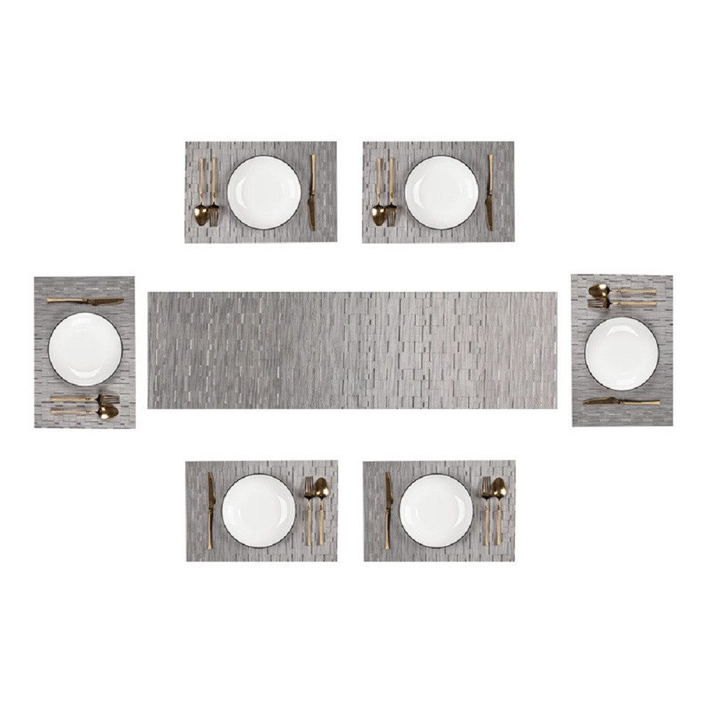 BYSURE Tischläufer (7-tlg), Esstisch-Sets (6 Platzsets günstig online kaufen