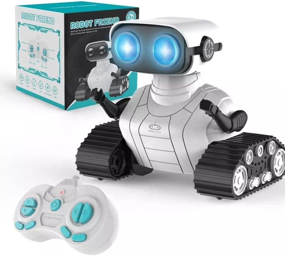 Cbei RC-Roboter Roboter Kinder Spielzeug, Wiederaufladbares Ferngesteuertes (Roboter Spielzeug mit LED-Augen Musik und Interessanten Geräuschen, 1-tlg., Intelligenter Roboter, 2.4GHz Ferngesteuertes Roboter Spielzeug), für ab 3 4 5 6 7 8 Jahre Jungen und Mädchen Geschenk