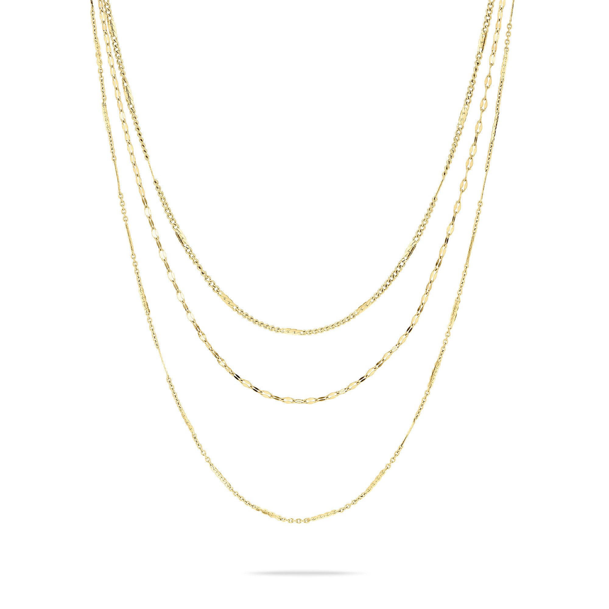 Liebeskind Berlin Kette ohne Anhänger Schmuck Edelstahl Sparkling With Laye günstig online kaufen