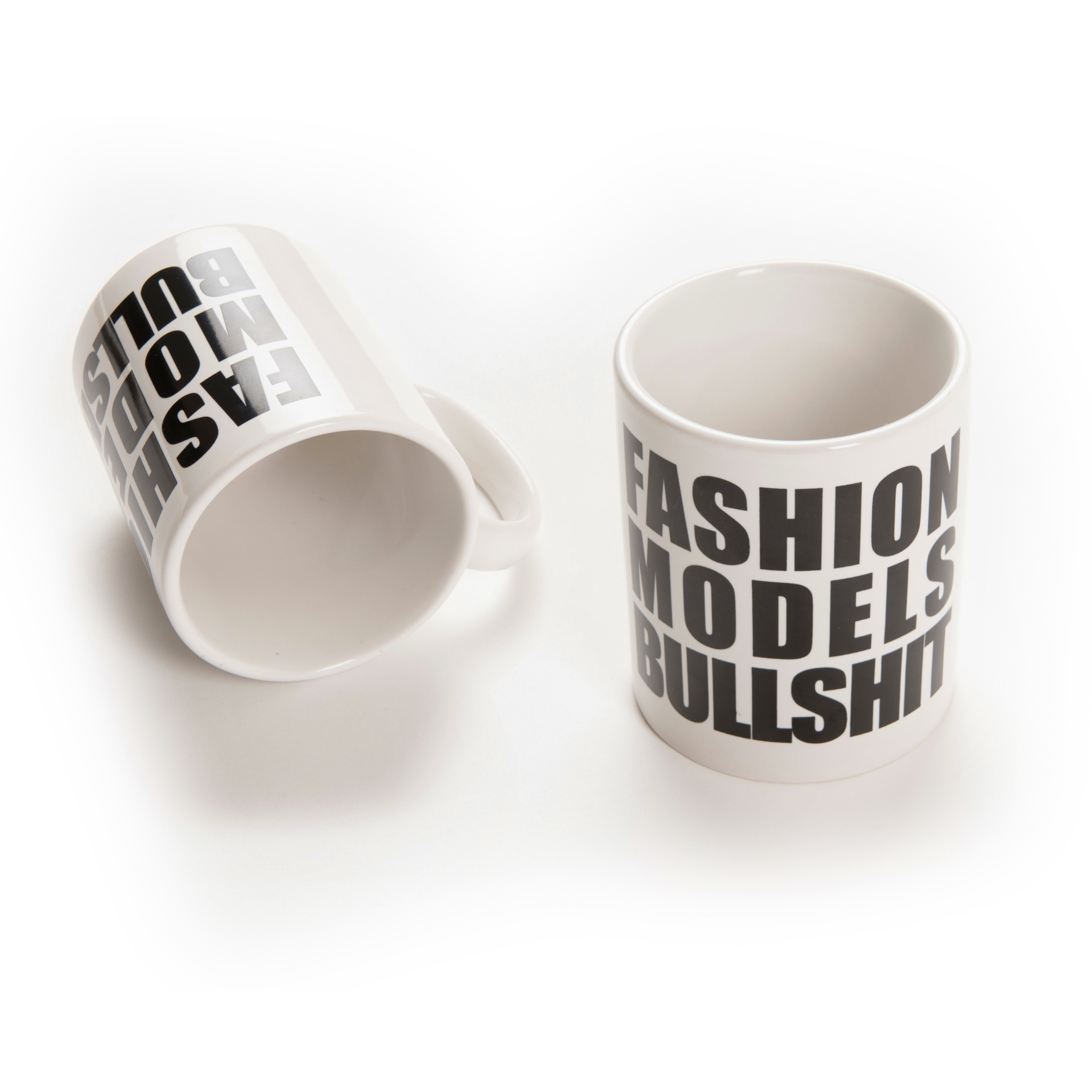 Bull & Drake Tasse FASHION, MODELS, BULLSHIT, 3er-Set, weiß