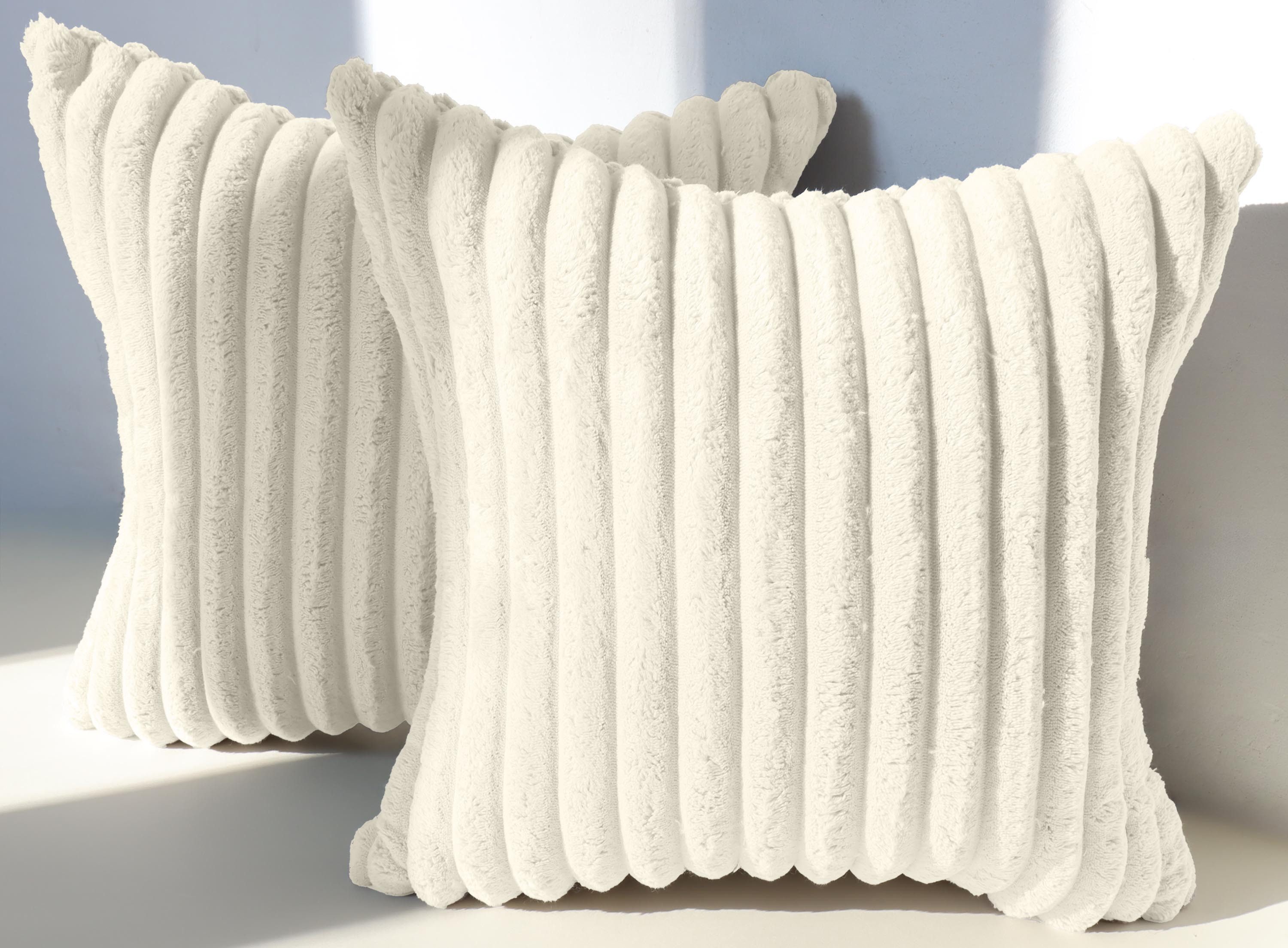 Amilian Kissenbezüge 2er Set - Dekokissenbezug - Kissenhüllen - Zierkissenbezüge, (2 Stück), (45x45 cm) Kissenbezug für Sofa; Dekokissen; Kissen; Zierkissen