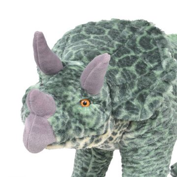 vidaXL Kuscheltier Stofftier Kuscheltier Plüschtier Stehend Triceratops Dinosaurier Grün