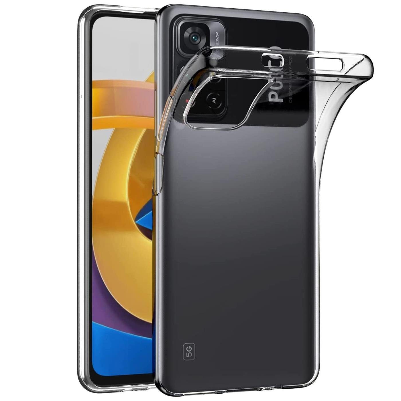 CoolGadget Handyhülle Transparent Ultra Slim Case für Xiaomi Poco M4 Pro 5G 6,6 Zoll, Silikon Hülle Dünne Schutzhülle für Poco M4 Pro 5G Hülle