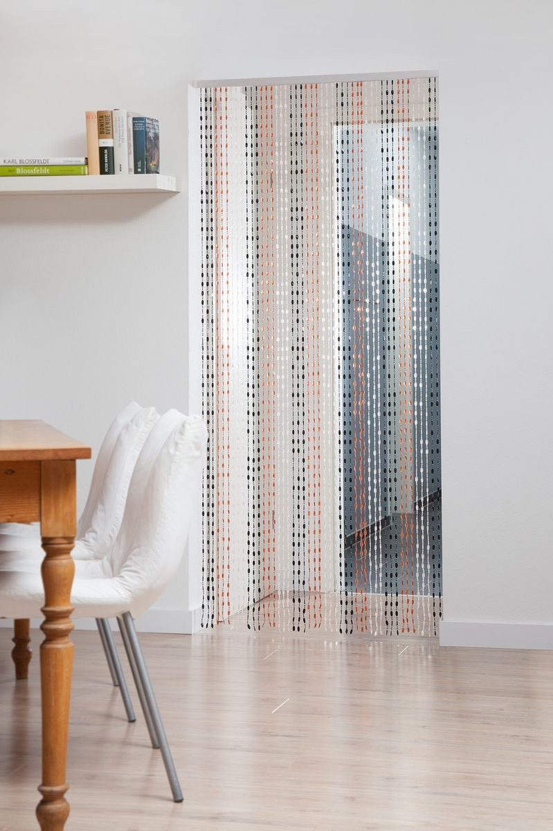 CONACORD Perlenvorhang Decona Jasmin Perlenvorhang bunt, Hakenaufhängung, halbtransparent, 90 x 200 cm, Kunststoff - hohe Strangdichte