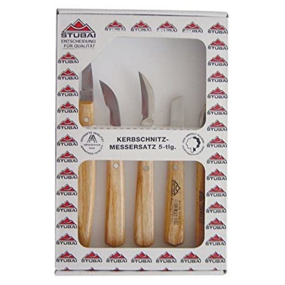 Stubai Hobelmesser Kerbschnitzmesser-Satz, 5-tlg.