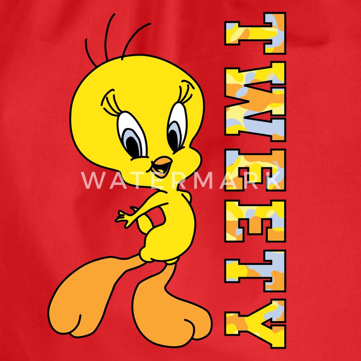 Spreadshirt Turnbeutel Looney Tunes Tweety Camouflage Turnbeutel (1-tlg)