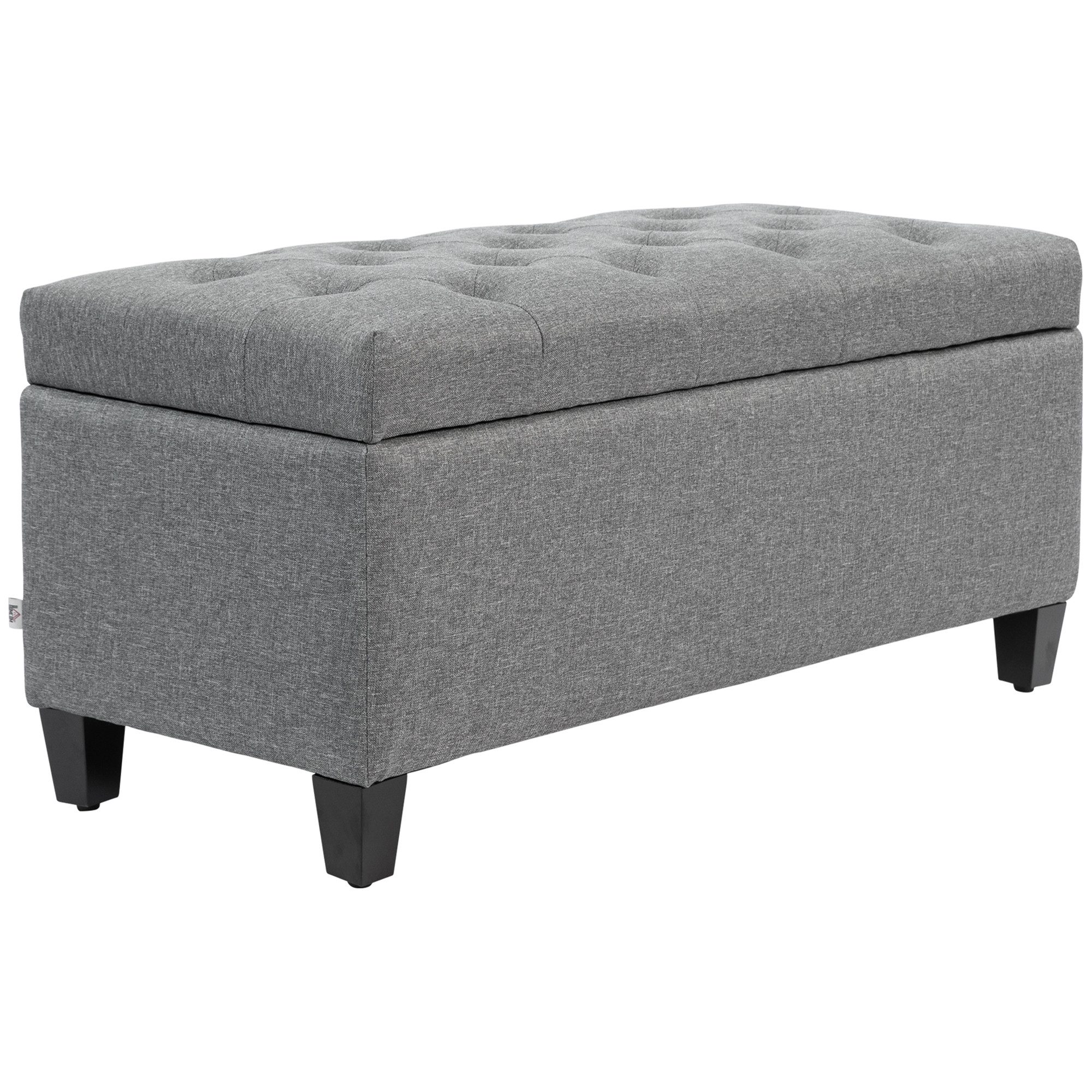 furnicato Polsterbank Elegante Sitzbank 100L x 40B x 44H cm in Hellgrau (1-St)