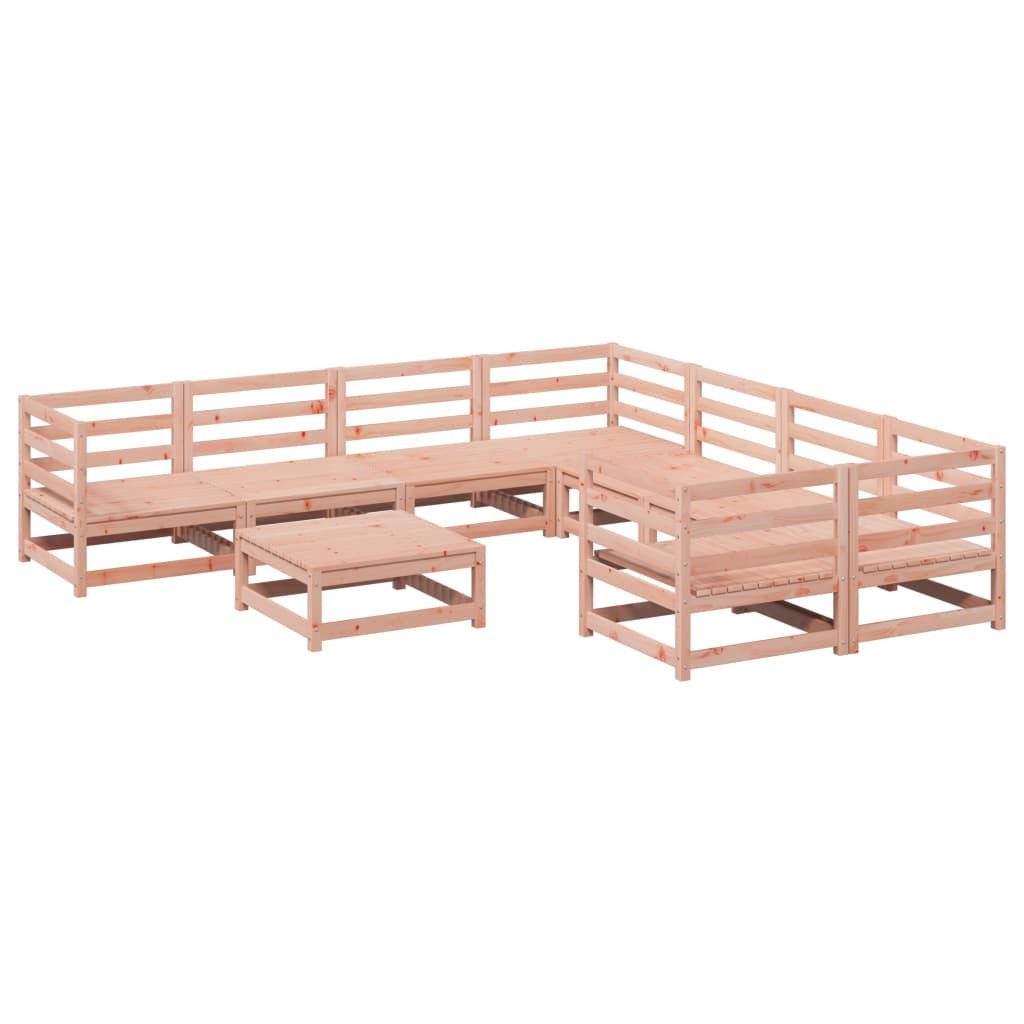 vidaXL Gartenlounge-Set 9-tlg. Garten-Sofagarnitur Massivholz Douglasie..., (1-tlg)