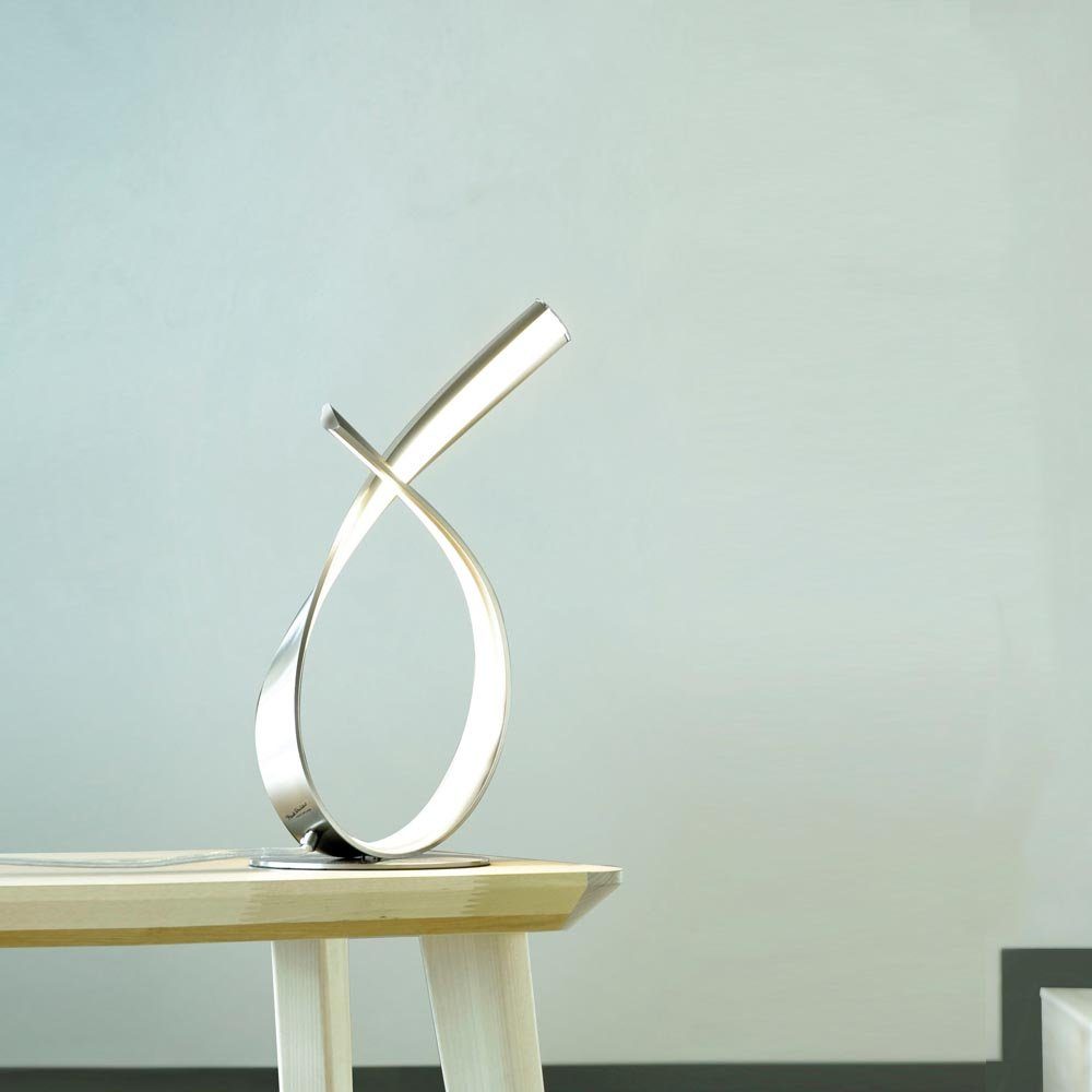Paul Neuhaus LED Tischleuchte »LED Tischleuchte Linda aus Metall in  Silber«, Fernbedienung: Nein, Leuchtmittel enthalten: Ja, fest verbaut,  LED, warmweiss, Tischleuchte, Nachttischlampe, Tischlampe