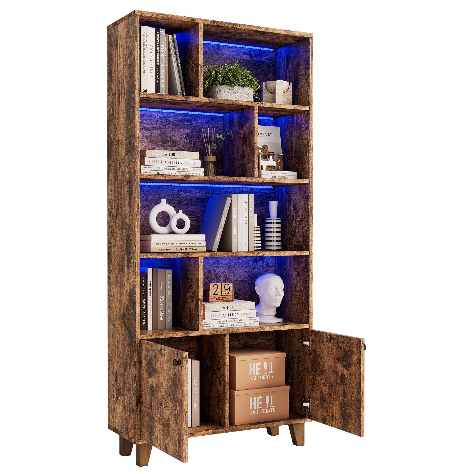i@home Bücherregal Regal,braun /weiß, Packung set, günstig online kaufen