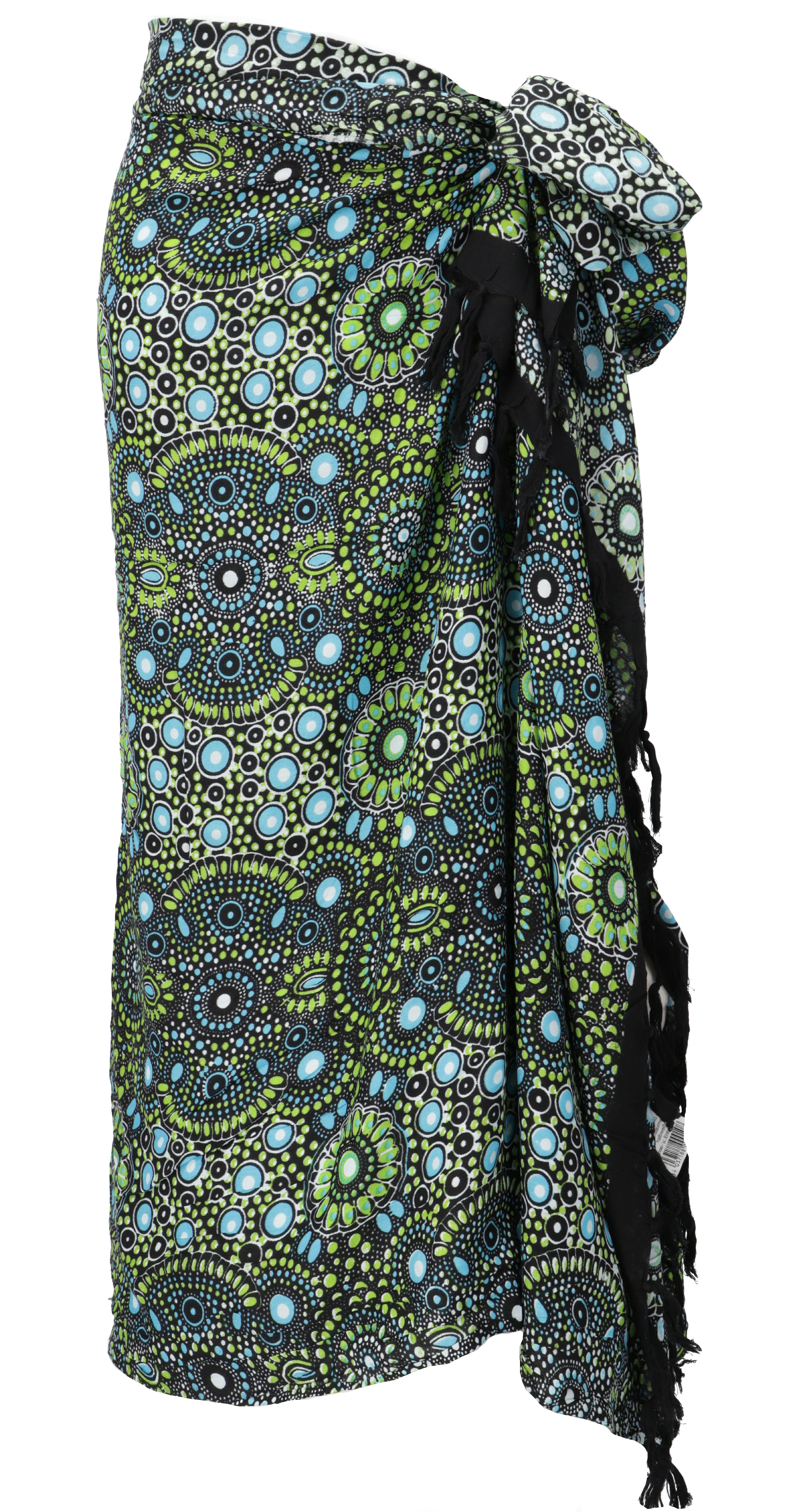 Guru-Shop Sarong Bali Sarong, Wandtuch, Wickelrock, Sarongkleid.. grün/blau