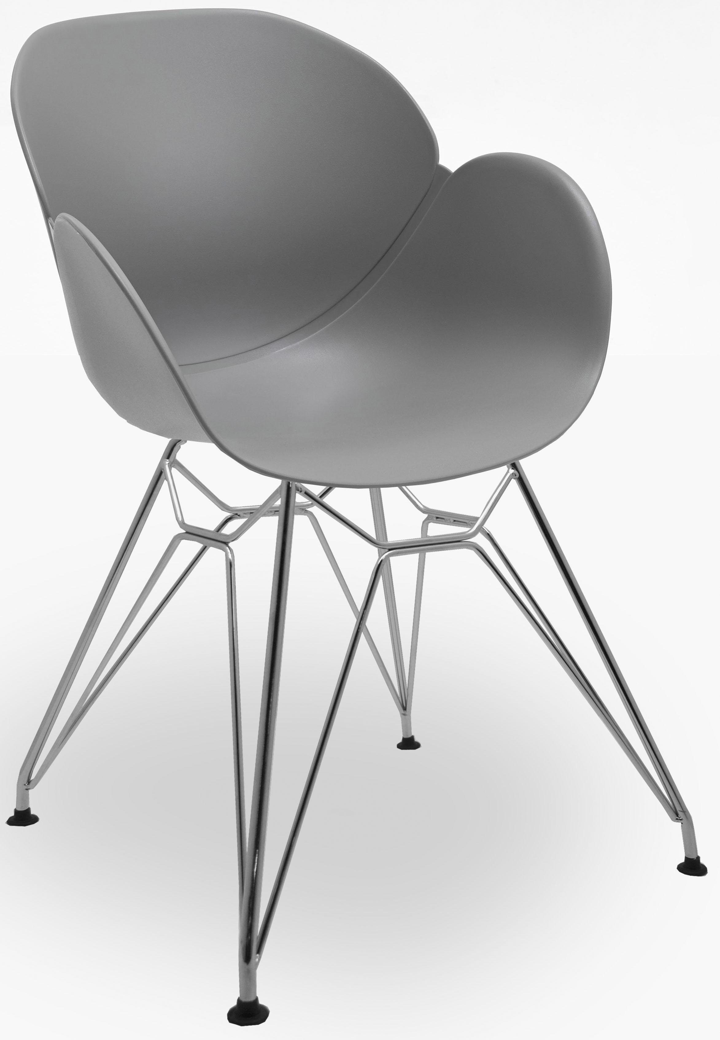 NIEHOFF SITZMÖBEL Schalenstuhl SUSHI (Set, 4 St), 4er set mit Trapezgestell, Sitzhöhe ca. 48 cm