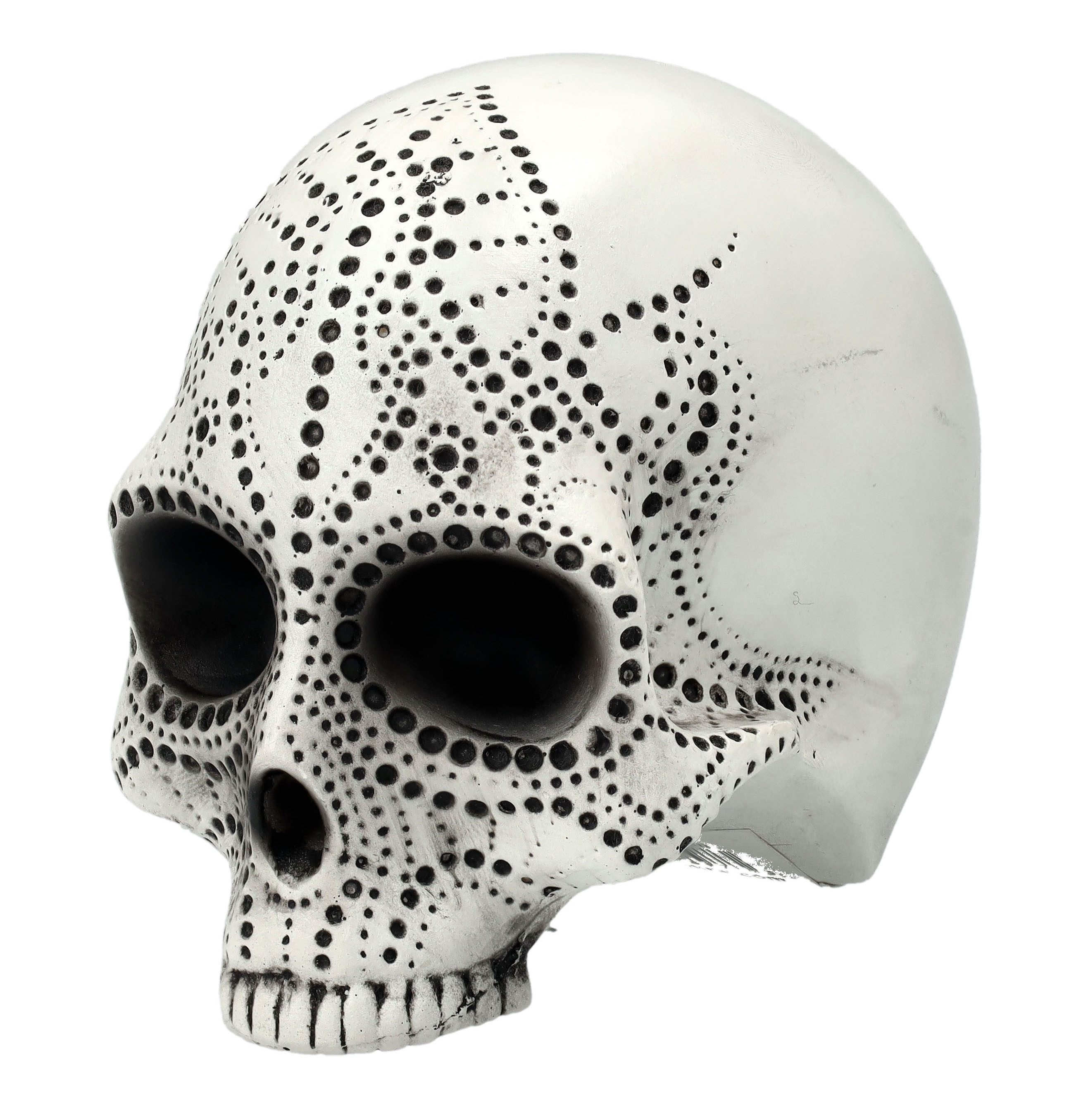 Dekofigur Totenkopf Figur - Pointillist klein - Gothic Dekoration Totenschädel