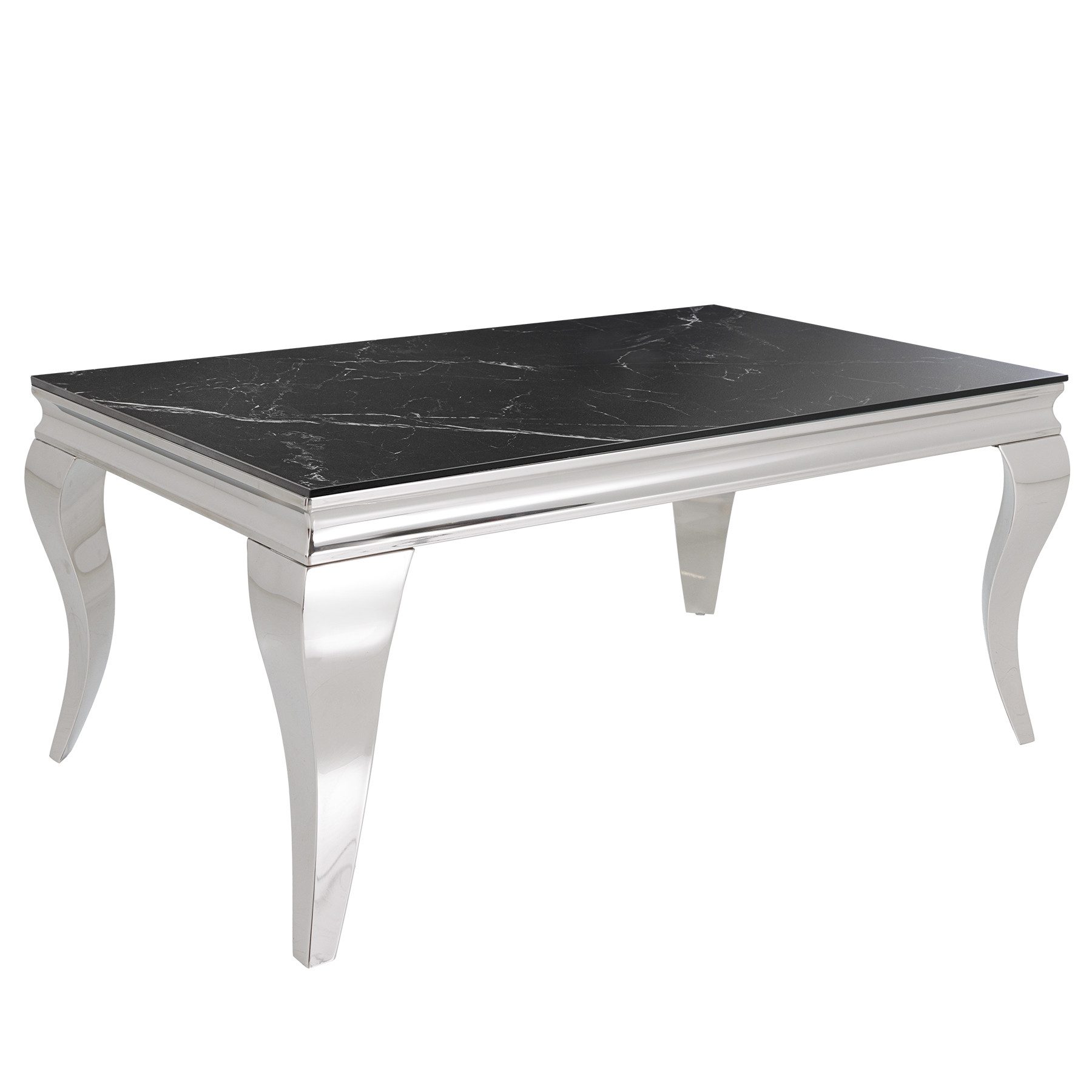 riess-ambiente Couchtisch MODERN BAROCK 100cm schwarz / silber (Einzelartik günstig online kaufen