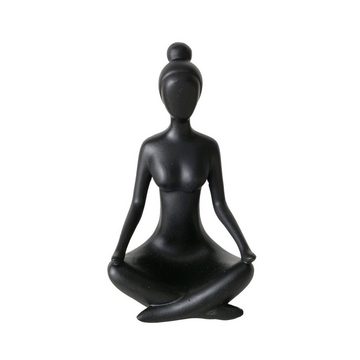 MF Dekoobjekt 3er Set Handgemachte Yoga Figuren Marie und ihre Yogapraxis in schwarz