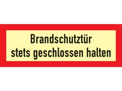 PROMAT Brandschutztür Brandschutzzeichen DIN 4066 L297xB105mm Brandschutztür stets geschl.h