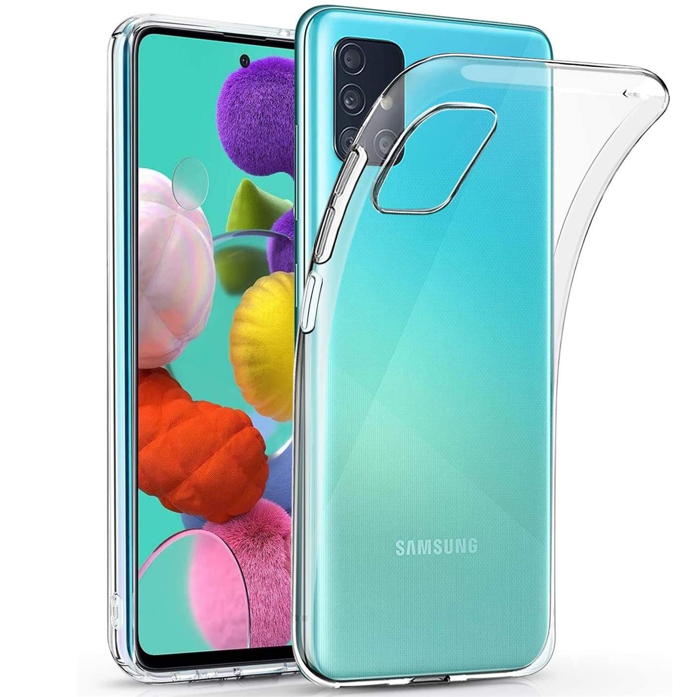 CoolGadget Handyhülle Silikon Handy Hülle Slim für Samsung Galaxy A71 6,7 Zoll, dünne TPU Schutzhülle Case in transparent / durchsichtig