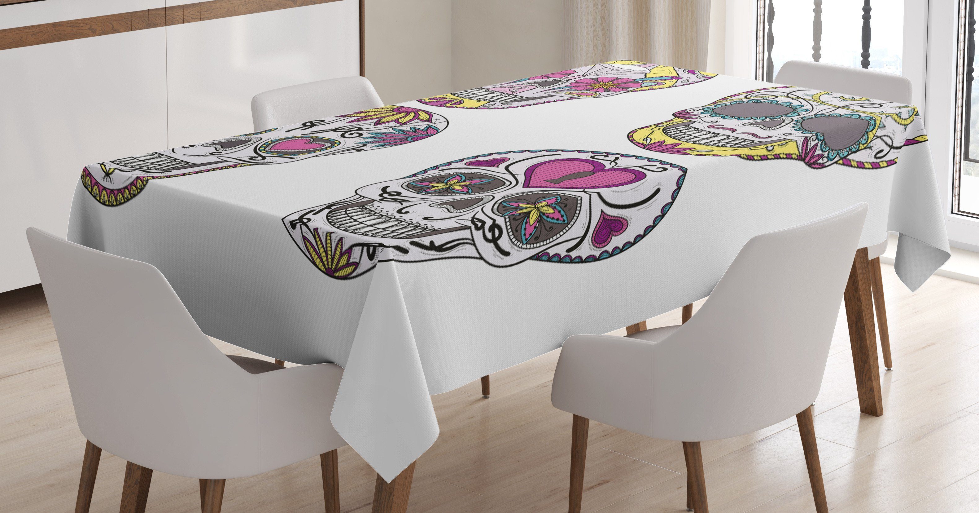 Farben, Zuckerschädel Außen Klare Set Bereich Schädel Mexikanischer Farbfest Tischdecke geeignet Für den Abakuhaus Waschbar