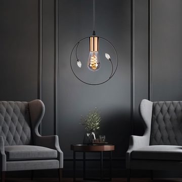 etc-shop Pendelleuchte, Leuchtmittel nicht inklusive, Vintage Decken Hänge Lampe Wohn Zimmer Beleuchtung Ring Design