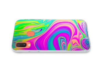 MuchoWow Handyhülle Formen - Farbe - Kunst - Psychedelisch, Handyhülle Samsung Galaxy A20e, Smartphone-Bumper, Print, Handy