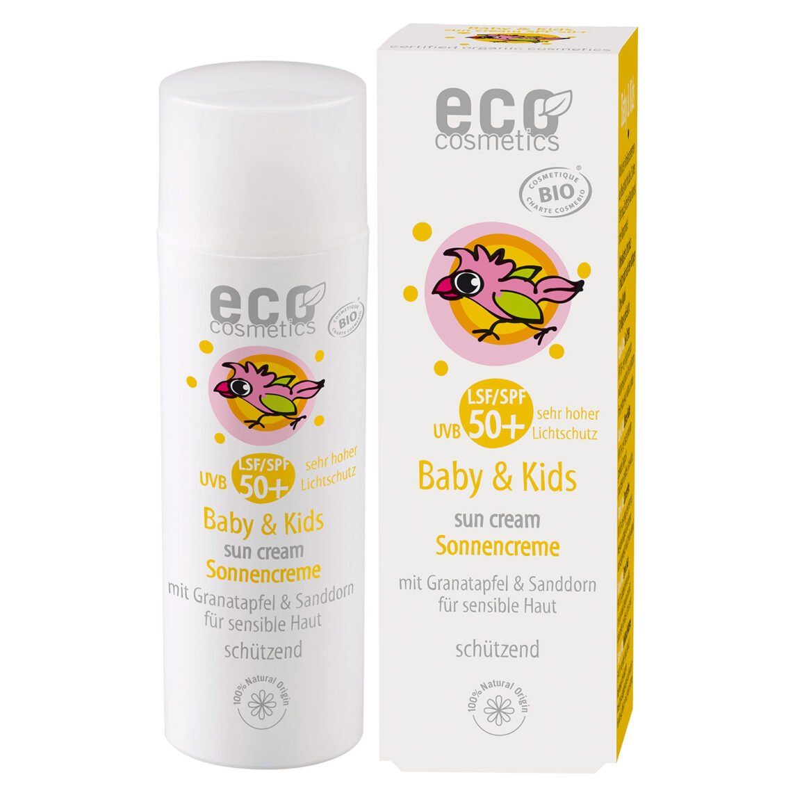 Eco Cosmetics Sonnenschutzcreme ECO Baby & Kids Sonnencreme LSF 50+ 50 ml